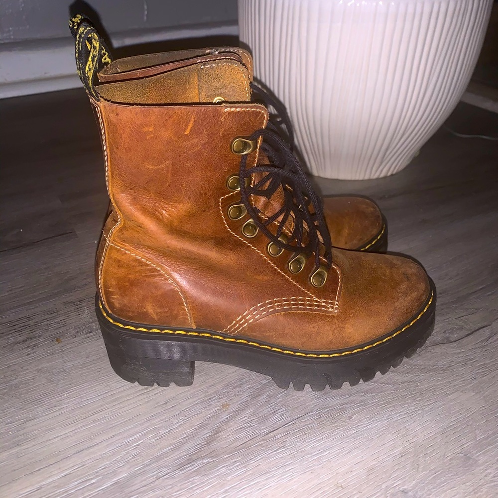 Leather Platform Doc Martens